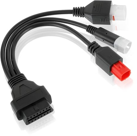 CDDCWZ Cavo Adattatore per Moto, Cavo Adattatore OBD2 a 3, 4 e 6 Pin