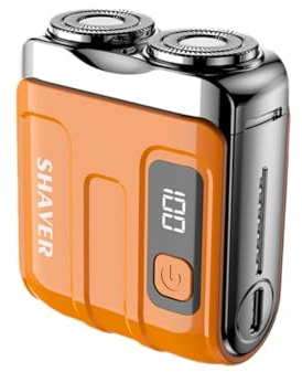 SmoothTrim – Der Rasierer des Jahres 2025 Tragbarer Mini Rotary Dual Ring Elektrischer Herren Rasierer, Dualkopf, Kabellos, USB Wiederaufladbar für Zuhause, Auto & Reisen