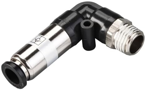 JRBJWYVV Clapet Anti-Retour pneumatique coudé unidirectionnel mâle CVPL 4 mm-1/8 BSP, raccord Rapide for Tuyau