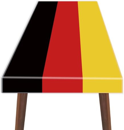 Große Deutschland Tischdecke, deutsch Flagge Tischtuch,Haltbare 150D Küche Essdekor,Home Desk Dekorationen Laufer für Brautdusche Wohnzimmer(Germany，150×200cm)