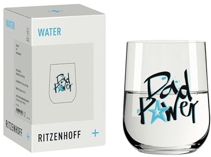 RITZENHOFF 8174008 Wasserglas 380 ml – Sprüche – Markant, modern und voller Wertschätzung – Made in Germany