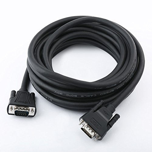 DTech Long 25 Feet VGA Computer Monitor Cable 1080p High Resolution 15 Pin VGA to VGA Cord for Projector Screen Display (8 Meter, Black)