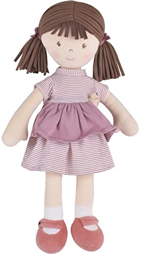Tikiri 8565023 Bonikka Kuschelpuppe Brook, Stoffpuppe für Babys und Kinder ab 0+ Monaten, 38cm
