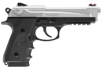 Crosman CM9B MAKO - Pistola de cápsulas de Aire comprimido (CO2) Munición Bolas bb's de Acero Rail Picatinny para Accesorios. Corredera metálica. Potencia < 3.5 Julios