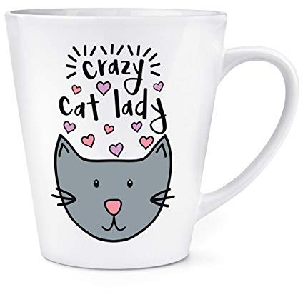 Luna Crazy Cat Lady 12oz Latte Mug Cup