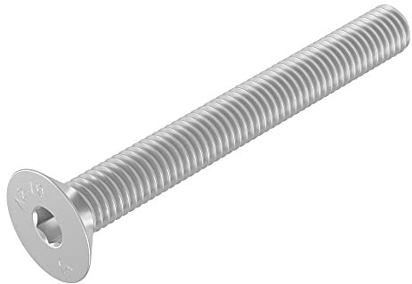 SECCARO Senkschraube M4 x 35 mm, Edelstahl V2A VA A2, DIN 7991 / ISO 10642, Innensechskant, 20 Stück