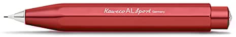 Kaweco AL SPORT Druckbleistift Deep Red 0.7 mm HB I Mechanischer Bleistift aus hochwertigem Aluminium in seidenglänzender Optik I Druck-Bleistift nachfüllbar in Rot I Druckminenbleistift 10,5 cm