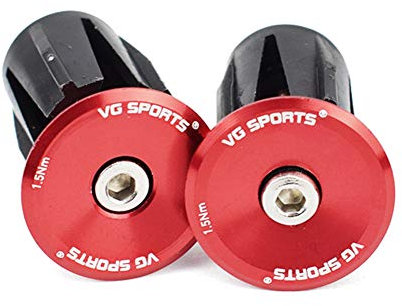 1 Paar MTB-Lenkerstopfen aus Aluminiumlegierung, Endkappen für Fahrradlenker, Mountainbike, Rennrad (Rot)