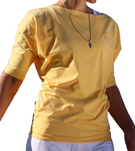 ESPARTO Halbarmshirt Sadaa in Bio-Baumwolle (Mangogelb, M)