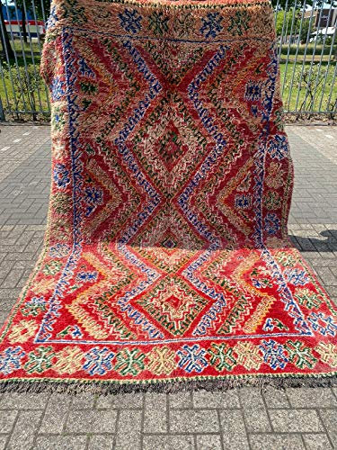 Marokkanischer Beni Mguild Teppich | Berberteppich | handgewebter Naturteppich | Teppich aus reiner Schurwolle, 296 x 187...