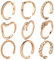 Rajnard Rosegold Zehenring Fingerringe Gelenkringe Chirurgischer Stahl Verstellbarer Bandring Fingerknöchel Fußring Blume Herz Blatt Pfeil Design Für Frauen Mädchen 9St