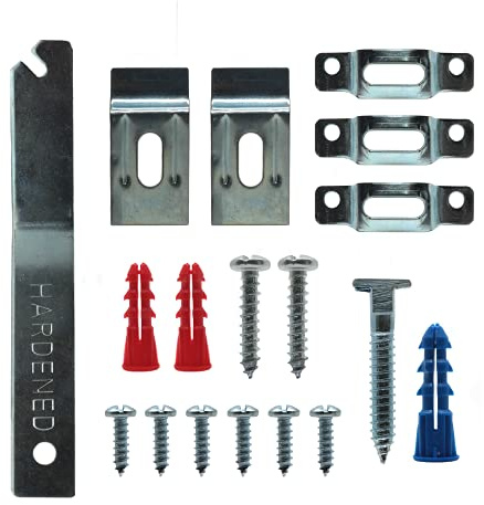 Frame Lock Security Hanging Kits with T-Head Screws - Diebstahlsicherung Sicherheitsschloss Aufhänger für Kunst in Museen, Kunstgalerien, Hotels and Restaurant - Trägt bis zu 6,8 kg (100)