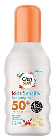 Cien Sun Sonnenschutz KIDS Sensitiv Sonnenspray für Kinder & empfindliche Haut, LSF 50+, SEHR HOCH, ohne Duftstoffe, 200 ml