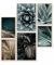 Heimlich – Poster-Set – 2 A3 / 30 x 42 cm + 4 A4 / 21 x 30 cm – Premium-Poster – ungerahmte Drucke – moderner Stil – Agavenpalme Gold