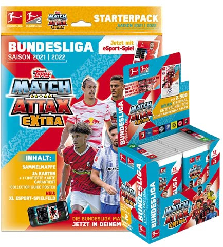 Topps Match Attax Extra Bundesliga Saison 2021/22 (Starterpack +1x Display je 24 Booster)