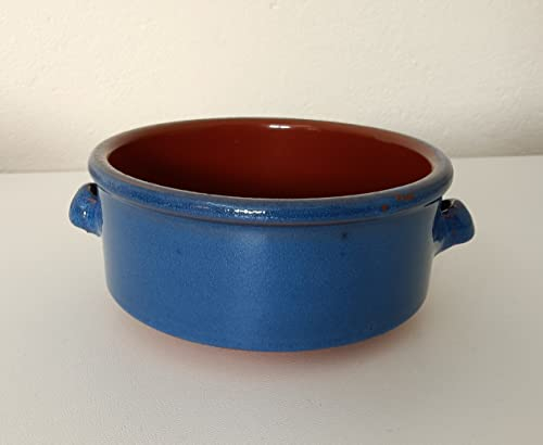 Biosa PACK 2 CUENCOS ARTESANALES 13CM sin tapa AZUL. Sopereta para sopa de cerámica artesanal. Diseño exclusivo! Hecho a mano. ENVÍO GRATIS.