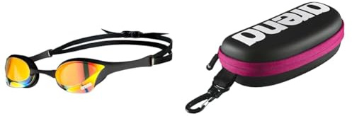 arena Cobra Ultra Swipe Mirror Unisex Race Schwimmbrille für Erwachsene, Taucherbrille mit Gebogenen Spiegelgläsern, Anti-Beschlag, UV-Schutz, 5 Austauschbare Nasenstege