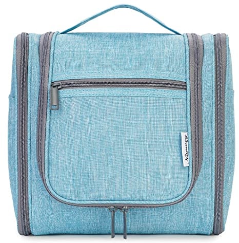 Groß Kulturbeutel Damen & Herren - Gross Kulturtasche Zum Aufhängen, Kinder Kosmetiktasche - Waschtasche für Frauen & Mädchen (Himmelblau (Groß))