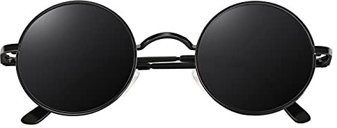 CGID Retro Runde Sonnenbrille Herren Damen Polarisiert Hippie Metallrahmen UV400 Schutz