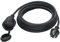 Verlängerungskabel Outdoor 5m, Gummi Stromkabel Verlängerung mit Schuko Stecker für den Außenbereich IP44, Kabelverlängerung H05RR-F 3G1,5mm² mit Schutzkappe, Elektrokabel außen, 3500W, Schwarz