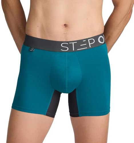 Step One Boxershorts Herren - Feuchtigkeitsabweisende Unterhosen Männer, Herren Unterhosen Boxershorts mit 3D Tasche + Scheuerschutz, Organische Bambus Unterwäsche