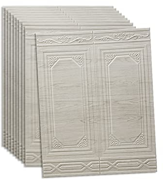 ASDFGHT 3d Wall Panels Peel and Stick Waterproof Customer Bedroom Wainscoting Siding Foam Wall Panels 10 Pieces (Color : F, Size : 70x90cm/27X35IN)