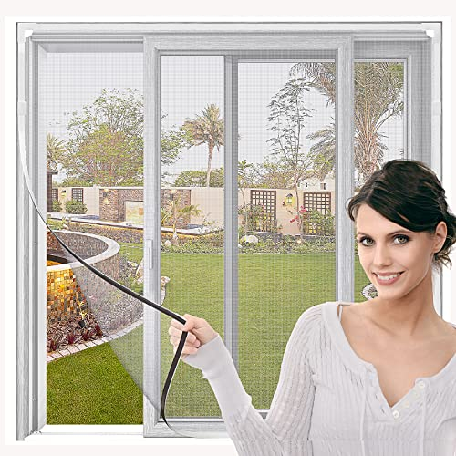 Coikes Finestra magnetica regolabile fai da te zanzariera max 90 x 140 cm adatta a qualsiasi dimensione più piccola espandibile zanzariera zanzariera zanzariera per finestra mosche per casa e ufficio