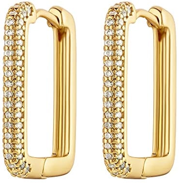 Heideman Ohrringe Odilla Damen Set Edelstahl Ohrcreole Zirkonia weiß | Creolen-Set mit Glitzerstein zum Wechseln, als Geschenk zu Weihnachten, nickelfrei und leicht