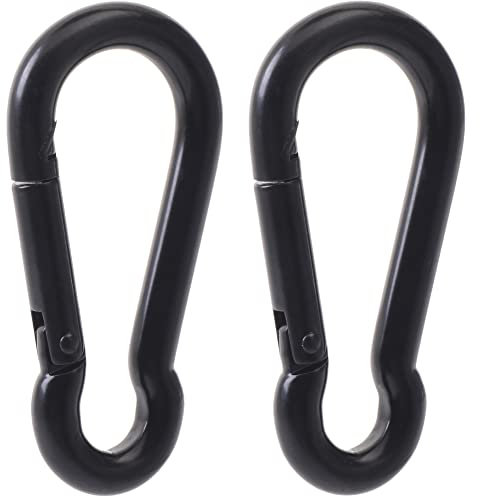 SEPWIK Stainless Steel Carabiner Clips - Heavy Duty Multi-Purpose Spring Snap Hooks for Dog Leash, Outdoor Camping, Swing, Hammock