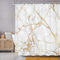 Newsely Abstrakter Goldener weißer Marmor-Duschvorhang 152x183 cm (BxH), Moderne Risse, luxuriöse Textur, Tinte, flüssig, geometrisch, Duschvorhang, Badezimmer-Set, einzigartig, Zubehör, Wohnkultur