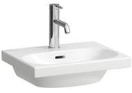 LAUFEN Lua Aufsatz-Handwaschbecken, ohne Hahnloch, mit Überlauf, 450x350mm, H8160804001091, Farbe: Weiß
