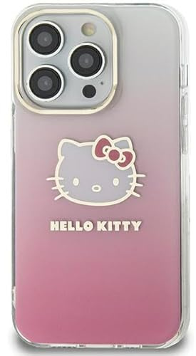 CG MOBILE Hello Kitty HKHCP15SHDGKEP Hülle für iPhone 15 6.1 Rosa hardcase IML Gradient Electrop Kitty Head