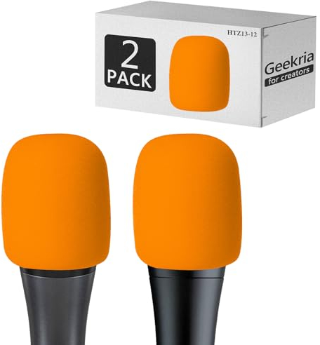 Geekria for Creators Lot de 2 housses en mousse anti-pop pour microphone Sennheiser E 935, E 945, E 835, E 845-S Orange, HTZ13-12