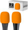 Geekria for Creators Schaumstoff-Windschutzscheibe,kompatibel mit Sennheiser E 935,E 945,E 835,E 845-S Mikrofon-Antipop-Schaumstoffabdeckung,Mikrofon-Windschutz,Schwammschaumfilter (Orange/2 Stück)