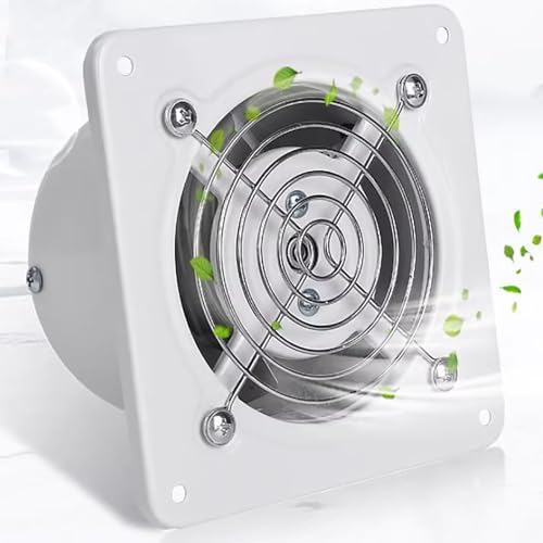 BETAM Ventilador Extractor De Aire 120Mm,Ventilador Industrial con Válvula De Retención,Extractor Cocina Metálica,Motor De Cobre Puro,para Baño,Garaje,Oficina Rejillas Dextractor,450 M³/H