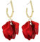 KBRPEY Pendientes Mujer Pétalo Colgantes Pendientes Acrílico Pendientes Vintage Exagerada Flor Pendientes Elegante Gota Statement Florales Borla Pendientes Colorido