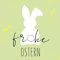 20 Servietten Ostern Frohe Ostern mit weißem Hase als Tischdeko. Papierservietten mit Motiv. Auch für Decoupage und Serviettentechnik 33x33cm