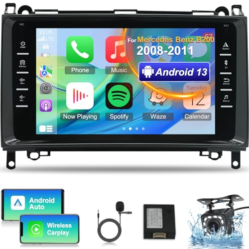 Android Autoradio für Mercedes Benz B Class B200 W245 W169 W639 Vito Viano W906 Sprinter mit 8 Zoll Touchscreen - Radio Unterstützung WiFi GPS Navigation EQ FM Bluetooth+ Rückfahrkamera