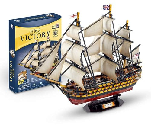 FLADO 3D-Puzzles, großes Victory-Schiff, Segelboot-Modell, 3D-Puzzles, Segelboot-Modell, Hobby, Spielzeug, Raumdekoration, Geschenk für Erwachsene und Kinder, 189 Teile