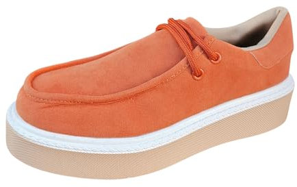 Scarpe Basculanti Donna Mocassini Donna Blu Scarpe Prima Classe Donna Technosafe Scarpe Antinfortunistica Sneaker Donna Bianche (Orange, 42)