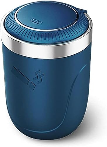 NUSHKE Auto Aschenbecher für V-W Passat/Polo/Tig-uan/Tou-areg/T-Cross/T-Roc/Up, geruchsdicht Tragbarer Edelstahl Aschenbecher Rauchfrei Feuerfest mit Deckel Aschenbecher,C-Red