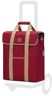 Andersen Einkaufstrolley Ersatztasche - 39 Liter - Seitentasche | Tragegriff - wasserabweisend - Reflektoren - faltbar - Ipek Mi rot