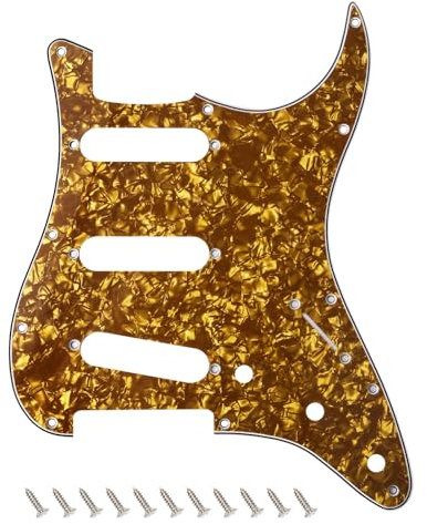 Banworks 4-lagiges Strat SSS Schlagbrett, 11-Loch-Schlagbrett für E-Gitarre, Schlagplatte für USA/Mexican Modern Style Standard Stratocaster ST JT/HB-01, Bronze Pearl