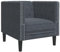 vidaXL Chesterfield Sessel, Loungesessel mit Knopfheftung, Polstersessel Relaxsessel für Wohnzimmer, Clubsessel Cocktailsessel Sofa, Dunkelgrau Samt