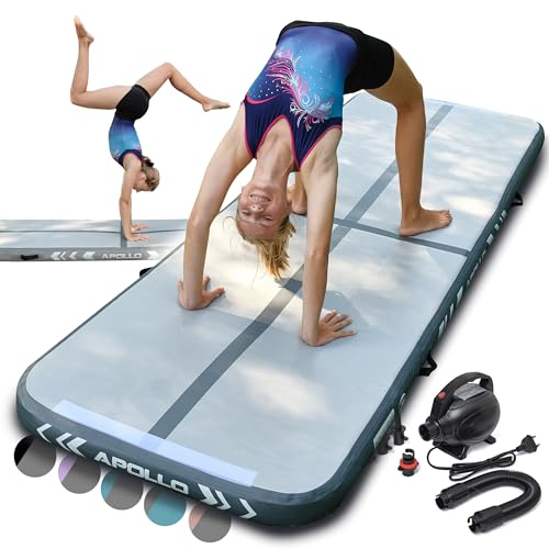 Apollo Air Mat Pro - Air Track Turnmatte für Erwachsene, auch als Gymnastikmatte für Kinder nutzbar, erhältlich in 3m und 4m Länge, aufblasbare Air Matte für zuhause, Outdoor Air Tumbling Matte