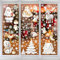 ONEBOOM 190 Pcs Fensterbilder Weihnachten Selbstklebend,Doppelseitige Wiederverwendbar Weiß Fensterdeko Weihnachten,Weihnachtsmann Häuser Schneeflocken Schneemann Fensteraufkleber für Fenster Tür ﻿