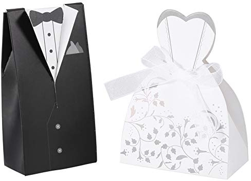 Pralinenschachtel für Hochzeiten, Party, Roman, Elegant, Romantisch, Pappe, Pralinenschachtel, Hochzeit, Party, Dekoration (Smoking)