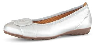 Gabor Rosta Womens Ballet Pumps 4 UK Silver Metallic