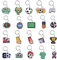 Eymobad 20 stück Fußball Schlüsselanhänger,Mini Cartoon Fußball Schlüsselanhänger,Kinder Party Schlüsselanhänger Silikon Fussball Geburtstags geschenke für Jungen Mädchen kinder Party Mitgebsel