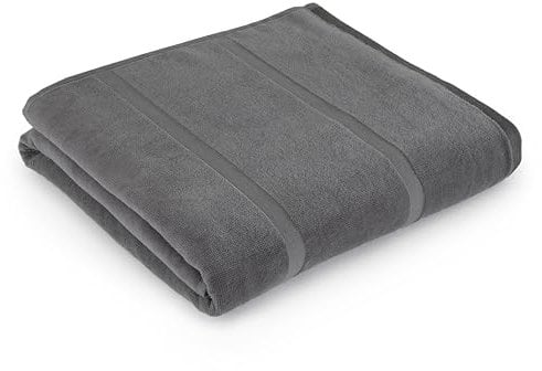 s.Oliver Strandtuch 090x180 cm - 100% Baumwolle, weich & saugstark, 380 g/m² Badetuch dunkelgrau